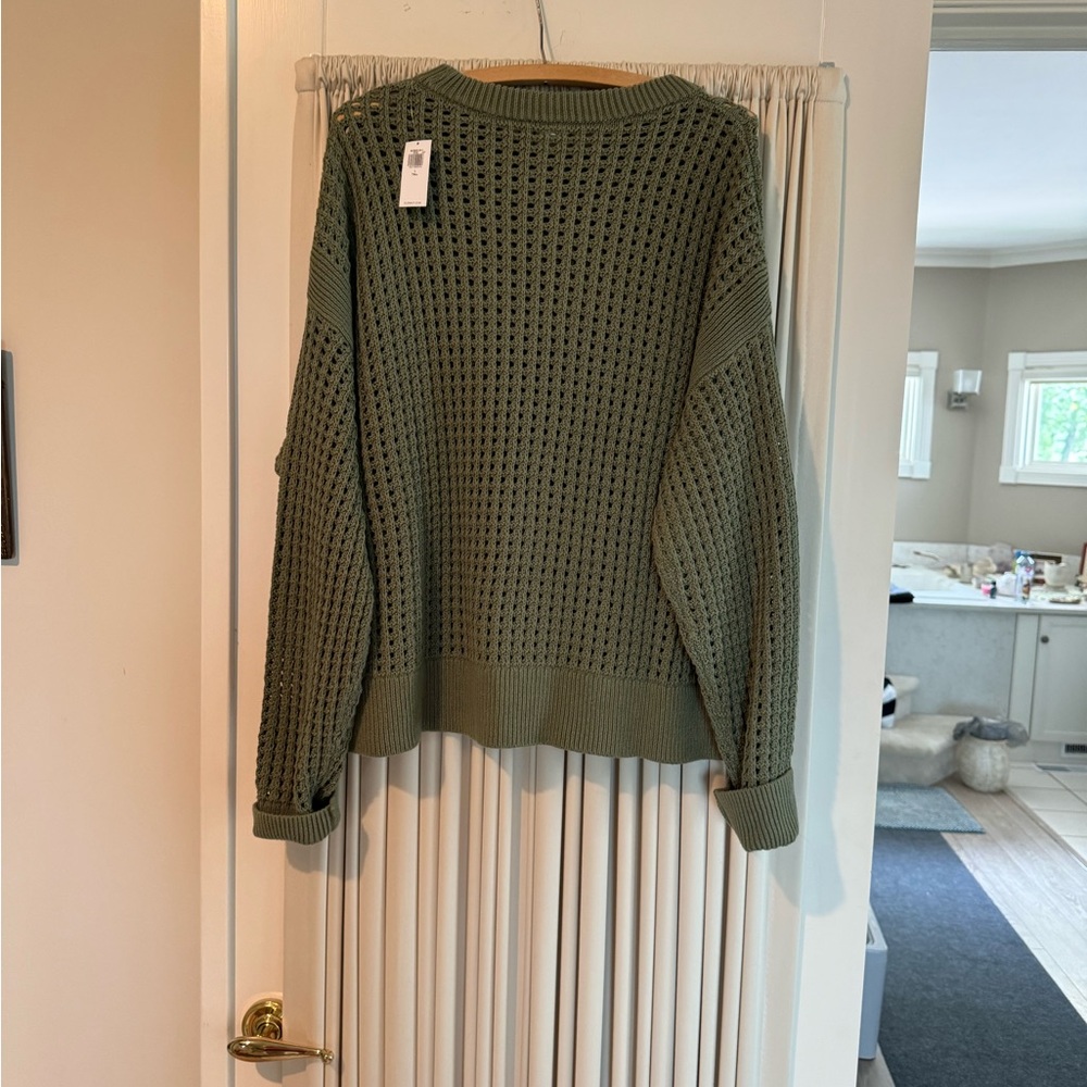 New Sage green open lady sweater